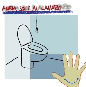 Anem sols al lavabo